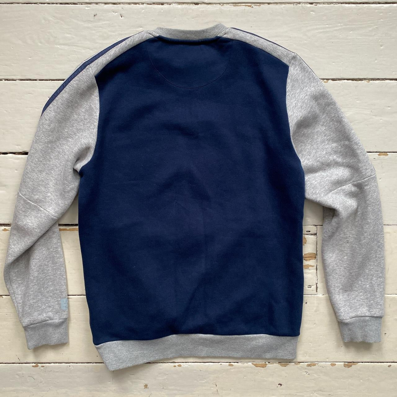 Adidas Grey and Navy Jumper (Medium)