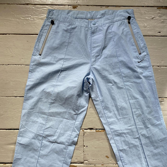 Nike Swoosh Light Blue Trousers (Large)