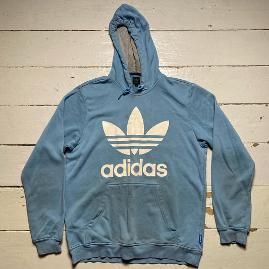 Adidas Light Blue Hoodie (Large)