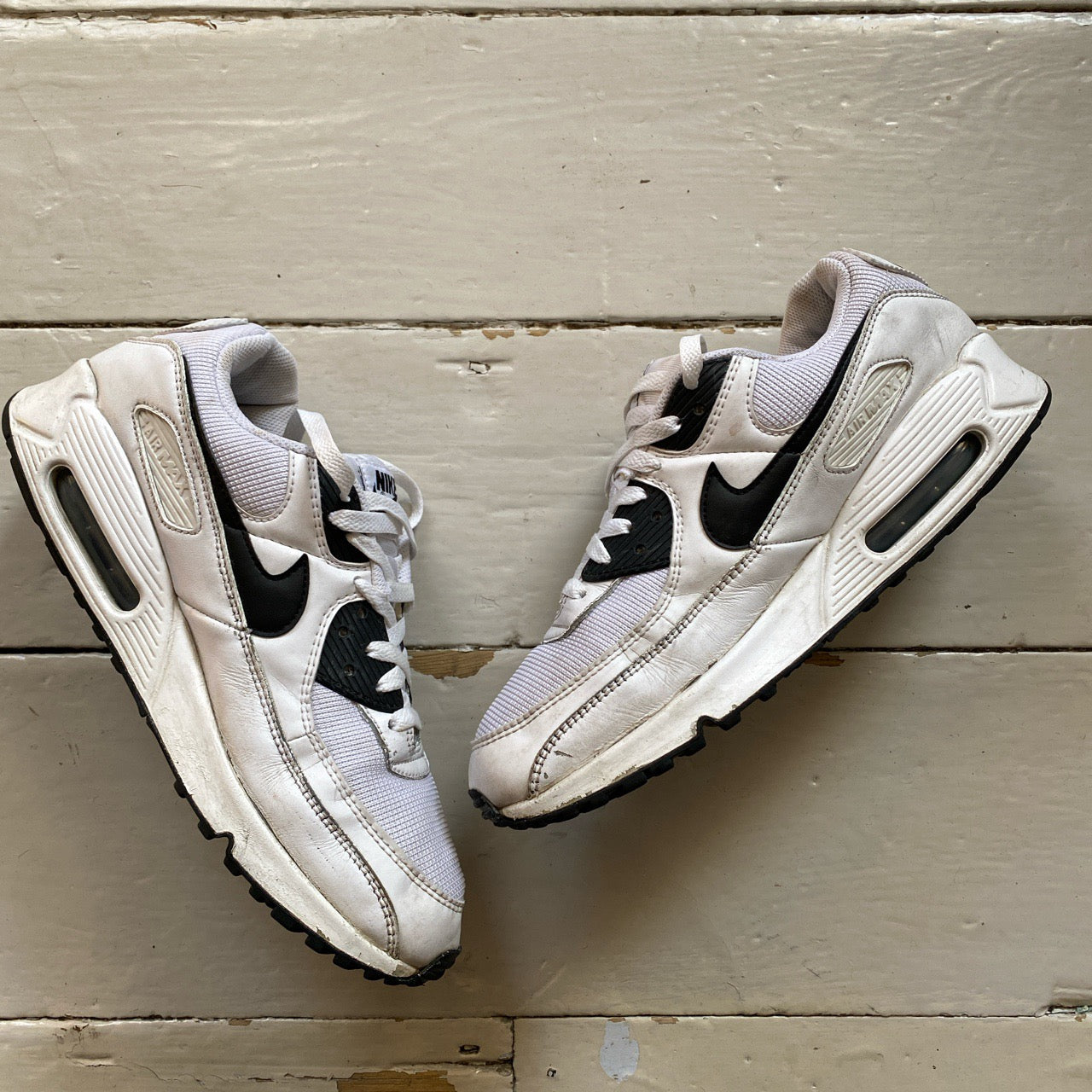 Nike Air Max 90 White and Black (UK 9.5)