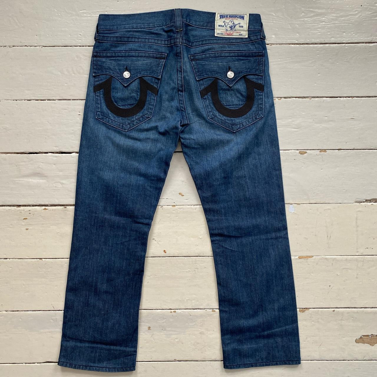 True Religion Straight Navy and Black Jeans (34/30)