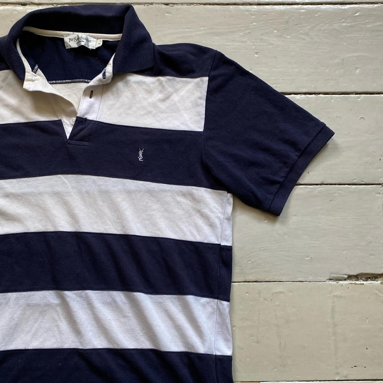 YSL Navy and White Polo (Medium)