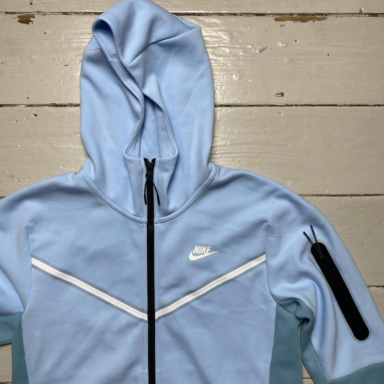 Nike Tech Fleece Light Blue Hoodie (Small)