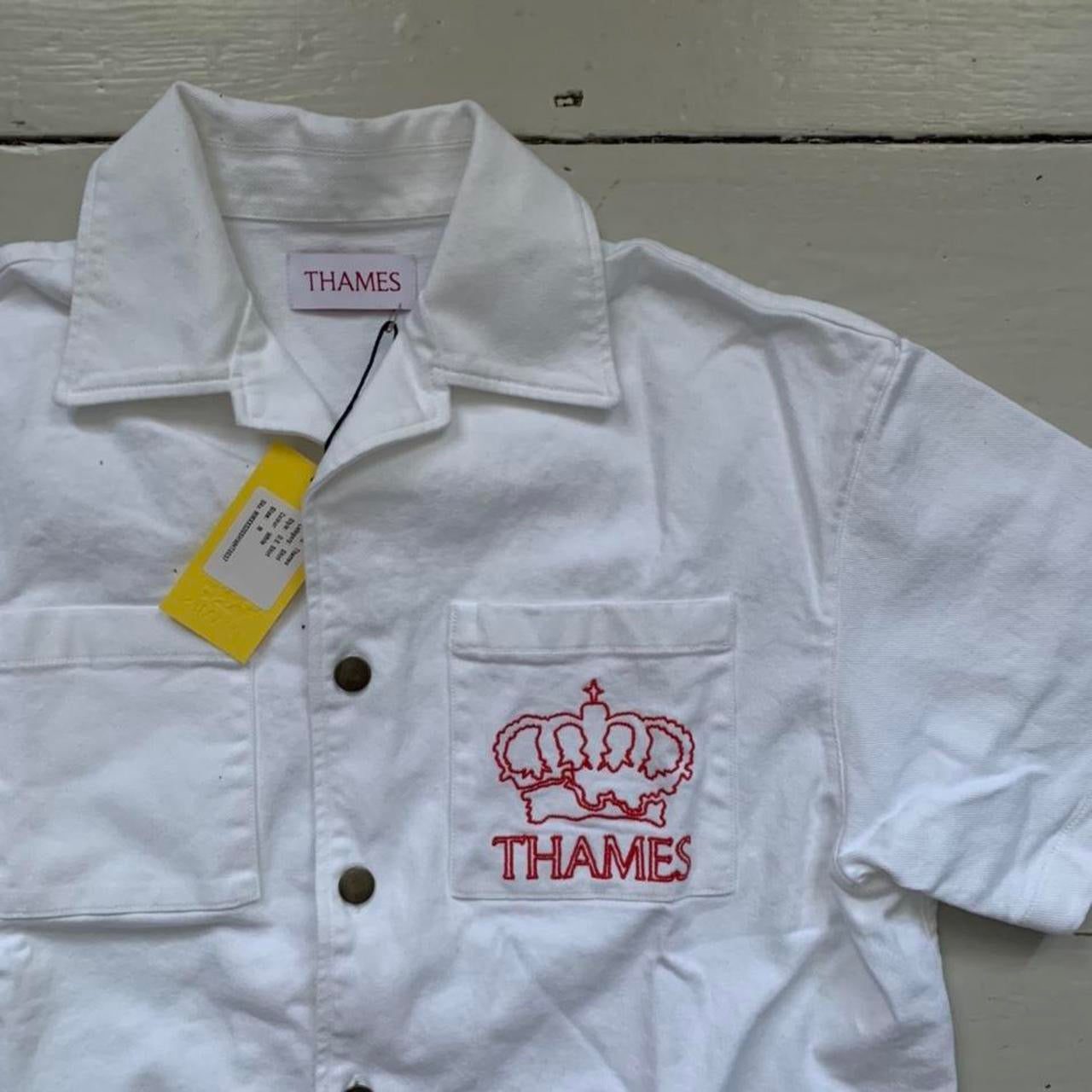 Thames White Denim Short Sleeve Jacket (Medium)