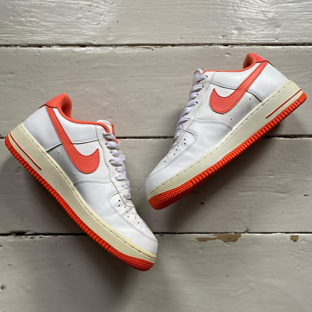 Nike Air Force 1 Total Orange and White 2012 (UK 7.5)