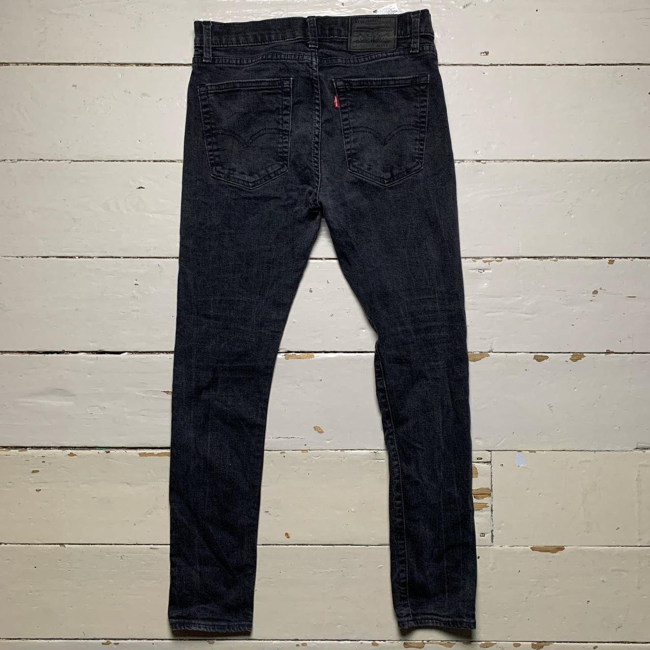 Levis 519 Black Skim Skinny Jeans (34/30)