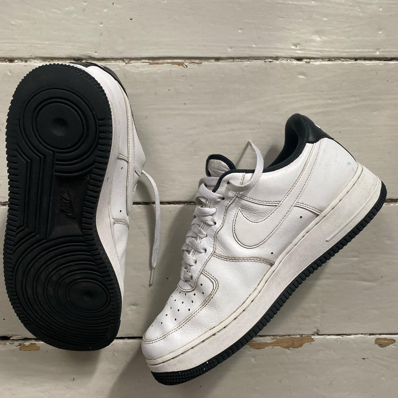 Nike Air Force 1 White and Black (UK 8.5)