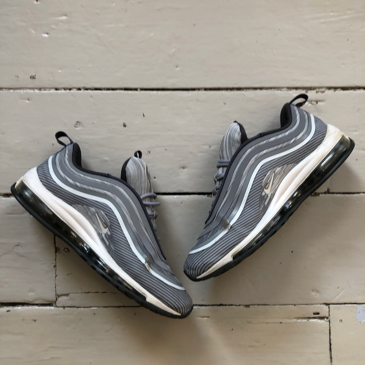 Nike Air Max 97 Silver and White (UK 7.5)