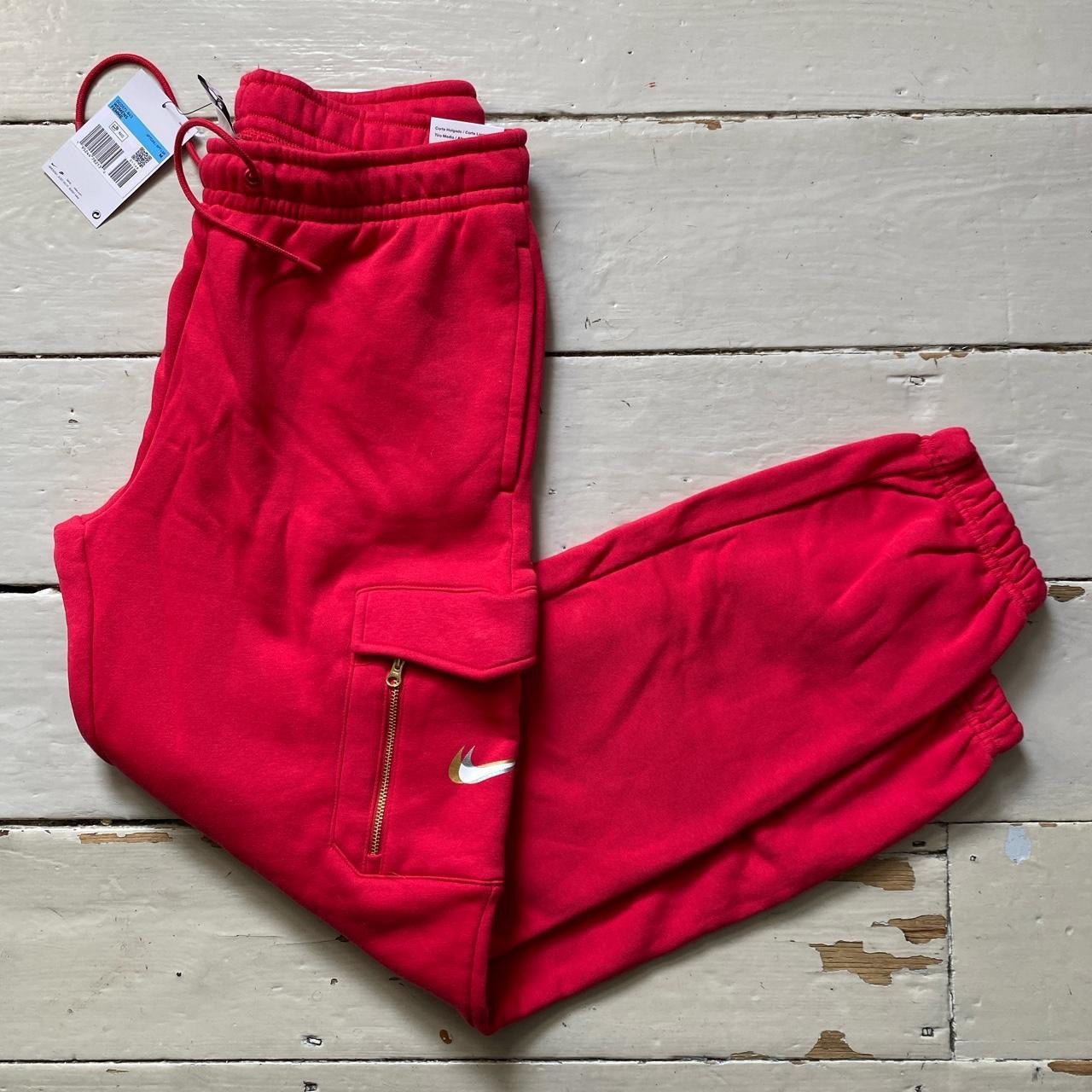 Nike Hot Pink Womens Cargo Joggers (Medium)