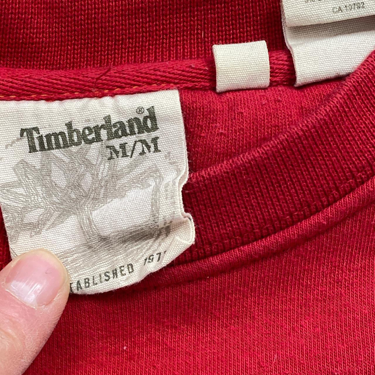 Timberland Spellout Red Jumper (Medium)