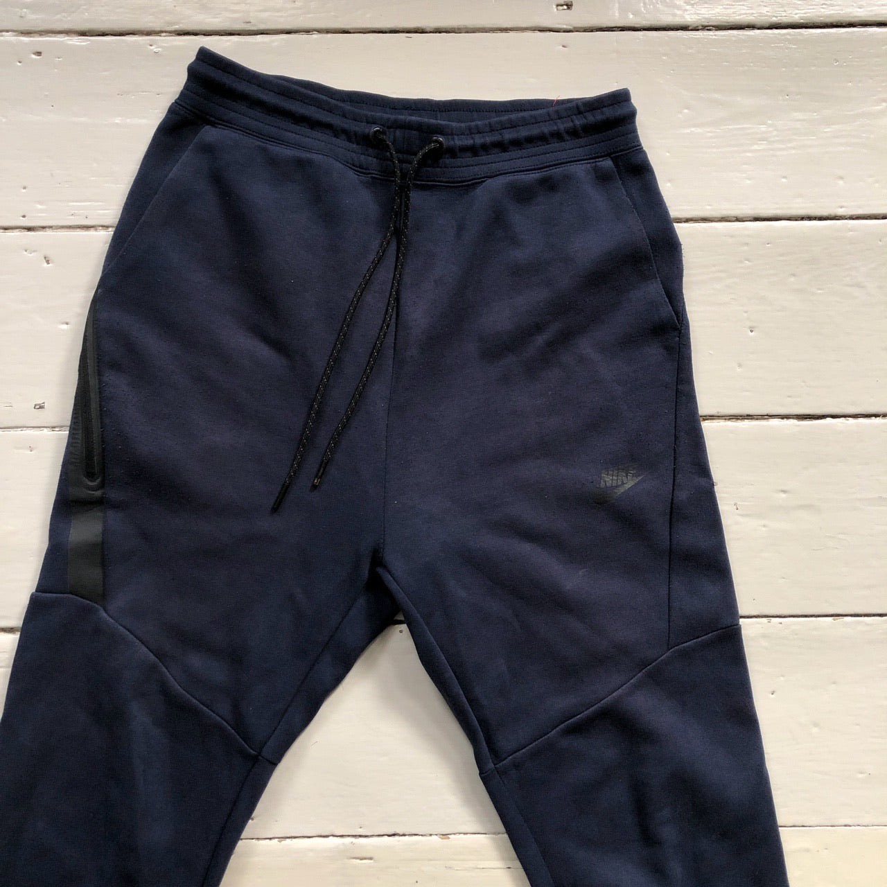 Nike Tech Fleece Navy Joggers (Small)