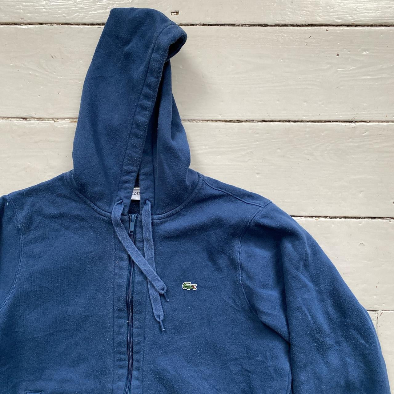 Lacoste Croc Blue hoodie (Large)