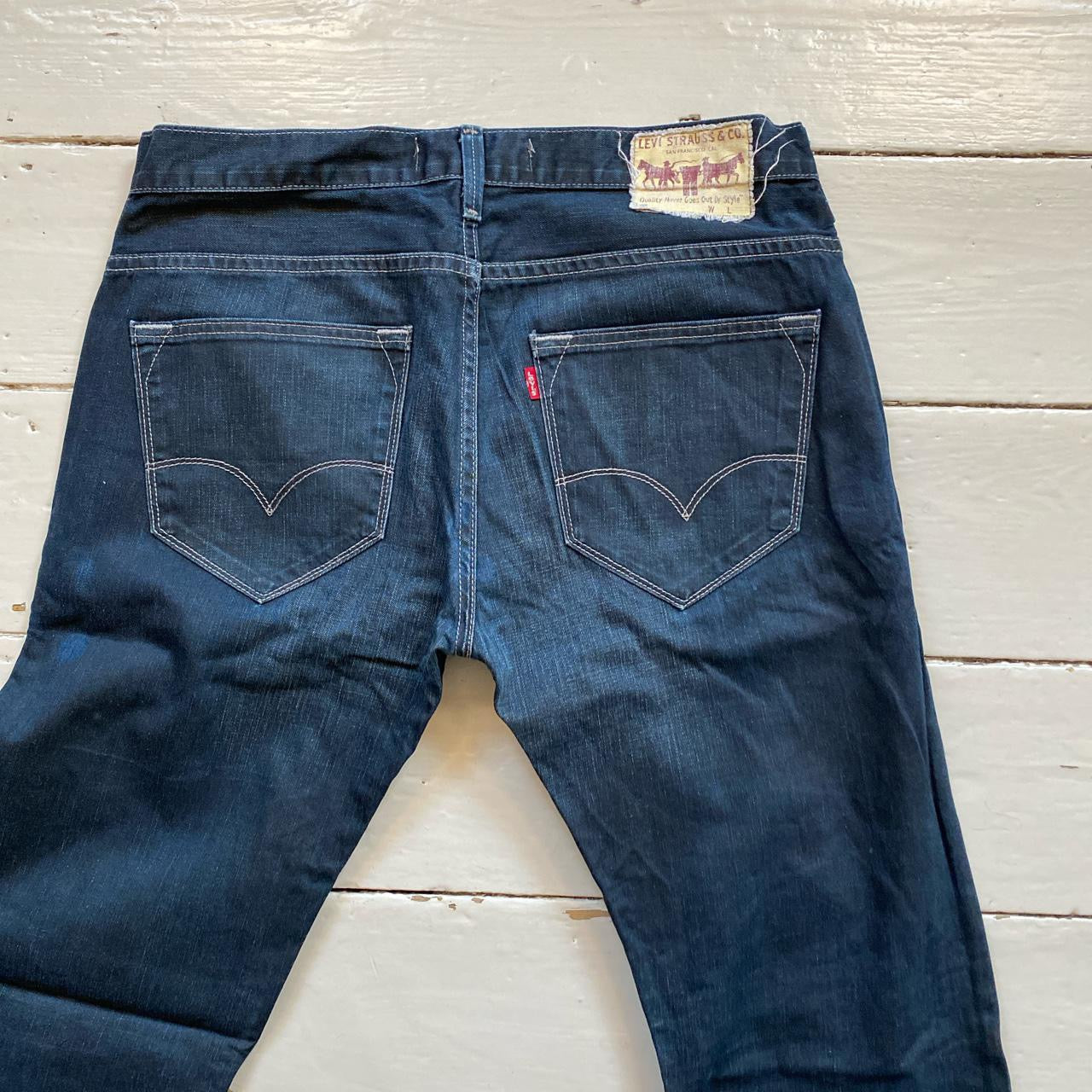 Levis 504 Navy Jeans (34/30)