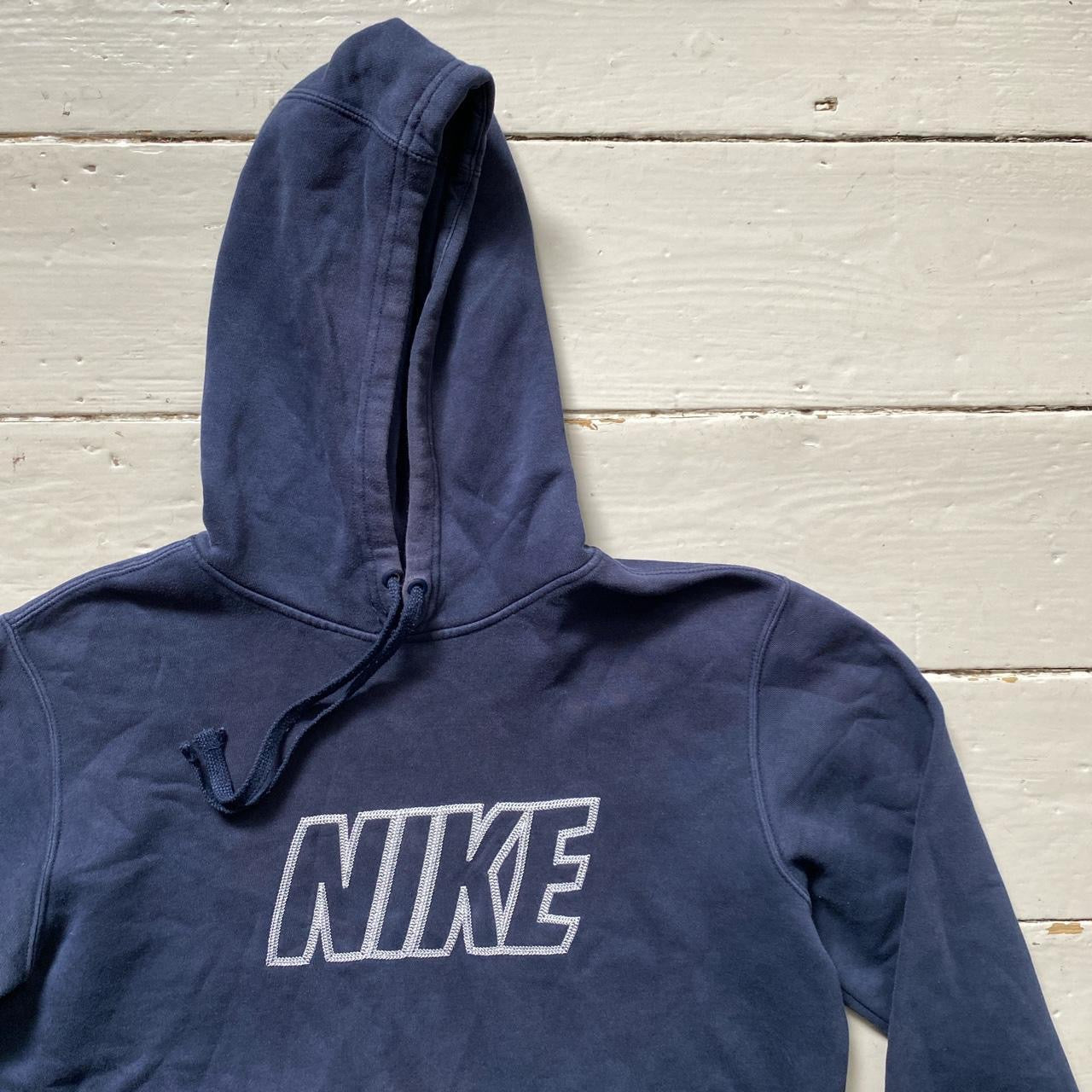 Nike Club Stitch Navy Hoodie (Medium)