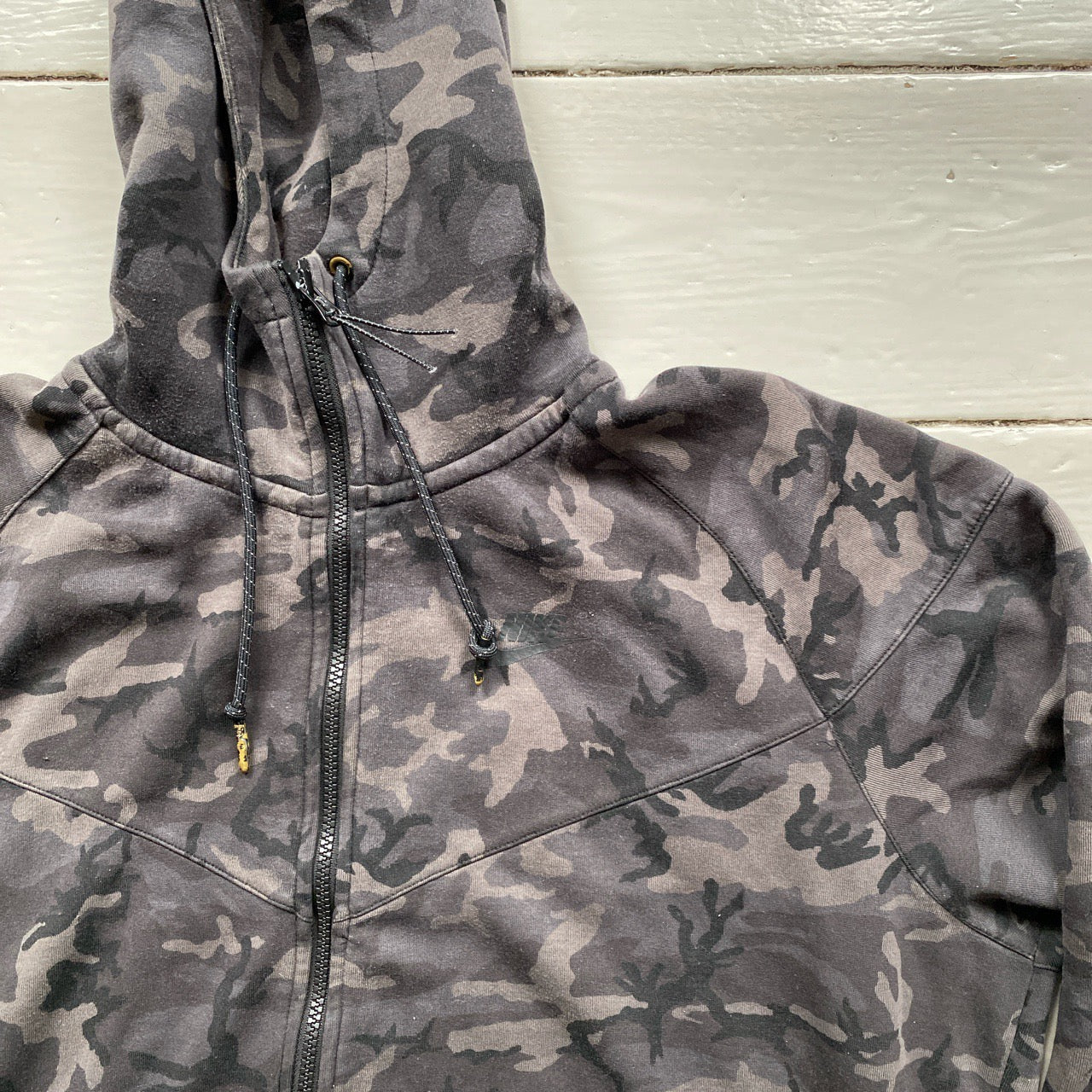 Nike Tech Fleece Old Season Grey Camouflage Hoodie (XL)