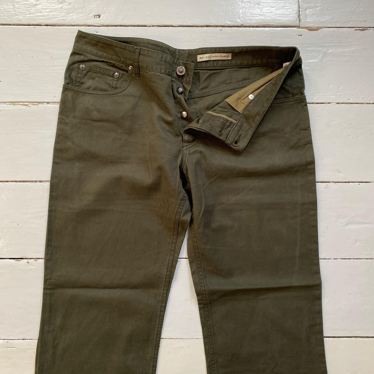 Balenciaga Olive Jeans (34W28L)