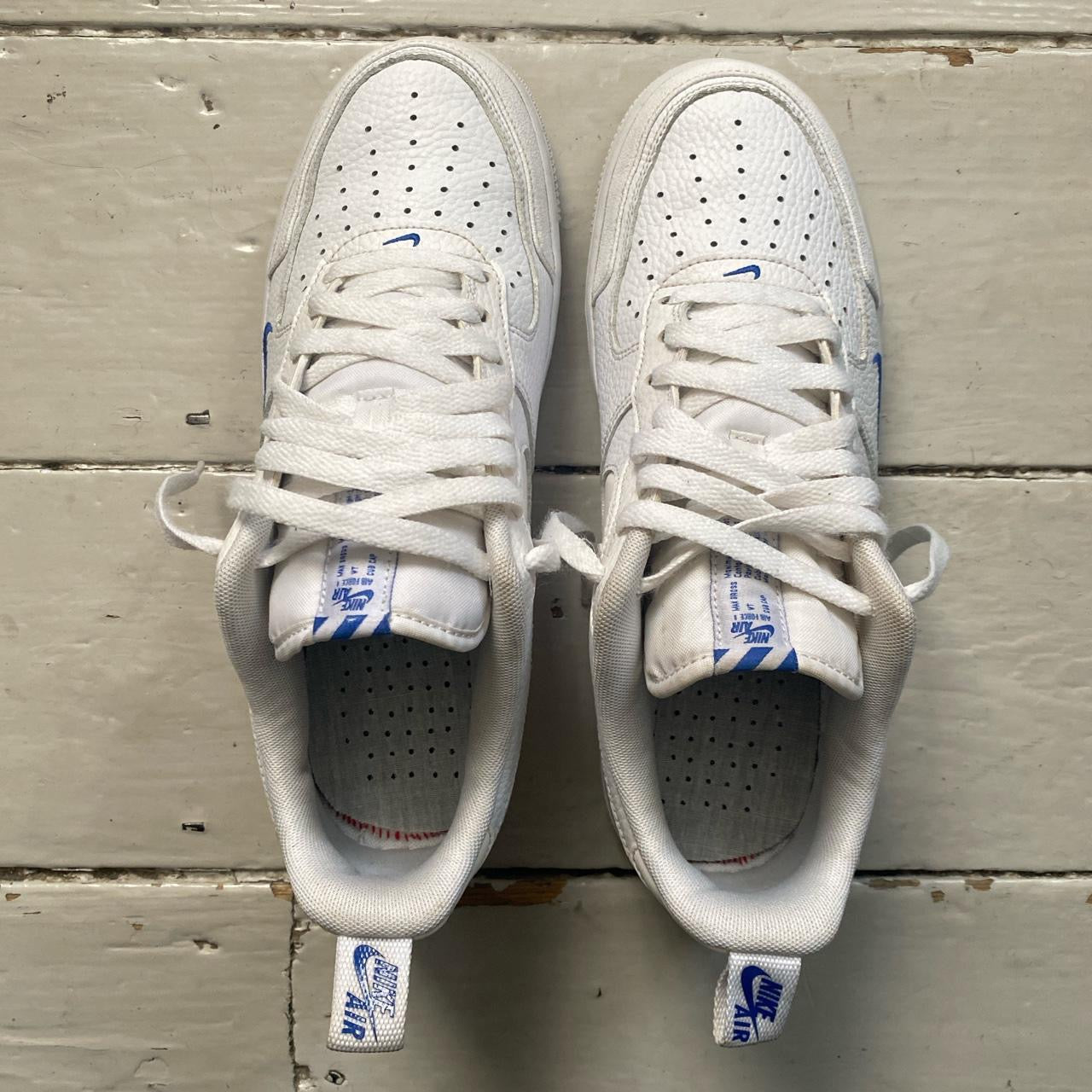 Nike Air Force 1 White and Blue (UK 8)