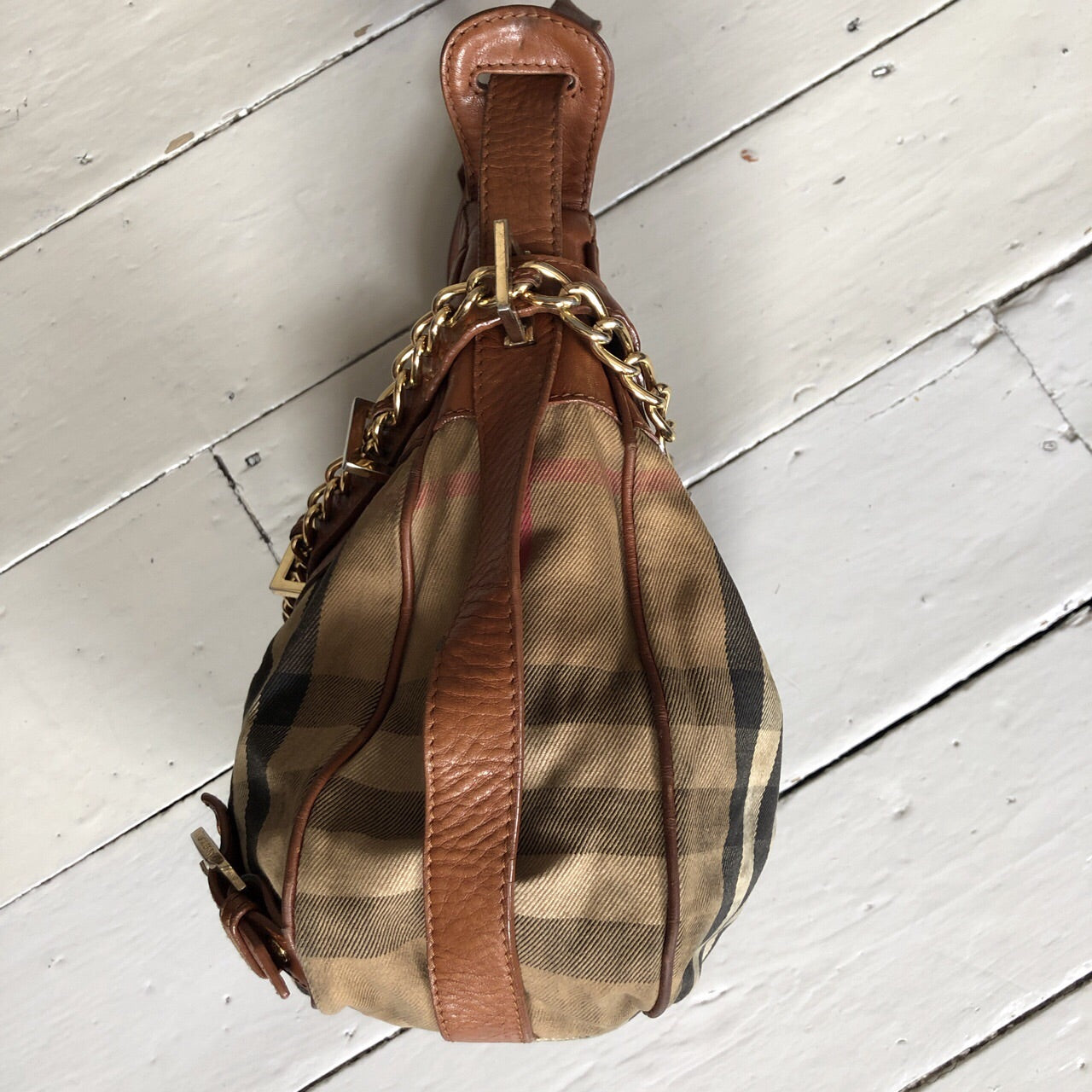 Burberry Nova Check Margaret Handbag