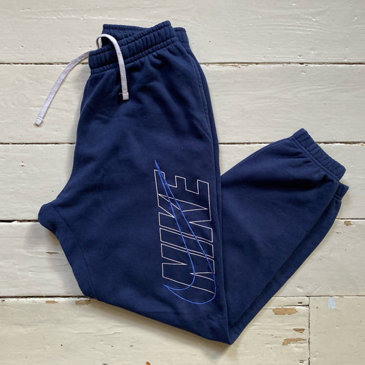 Nike Club Swoosh Navy Joggers (Medium)