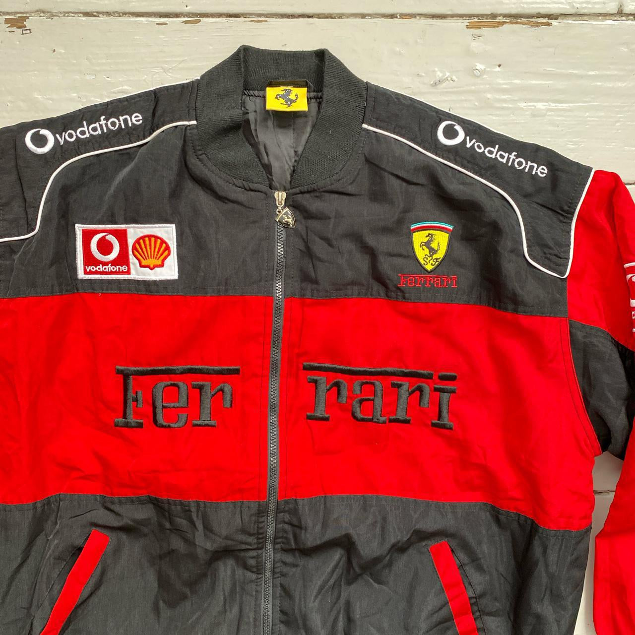 Ferrari Shell Vodafone Bomber Racing Jacket XXL Wear Garson