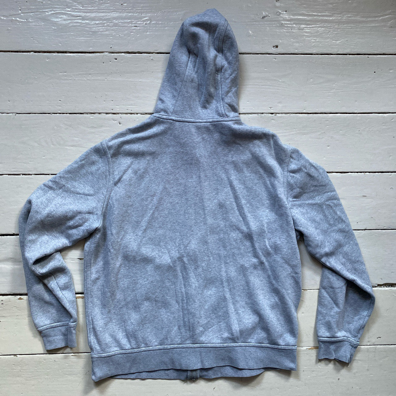 Nike White Swoosh Grey Hoodie (XL)