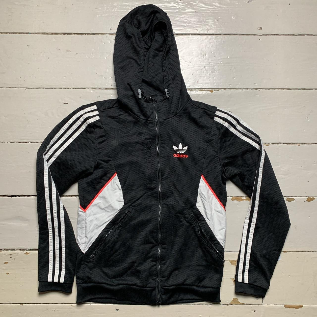 Adidas Black and White Hoodie (XS)