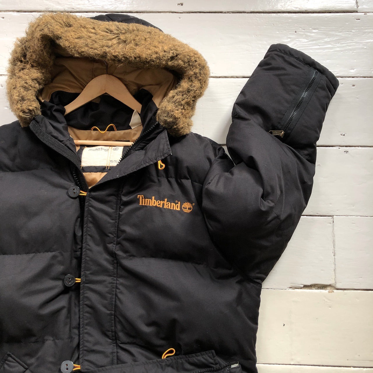 Timberland Vintage Black Puffer Parka (XL)