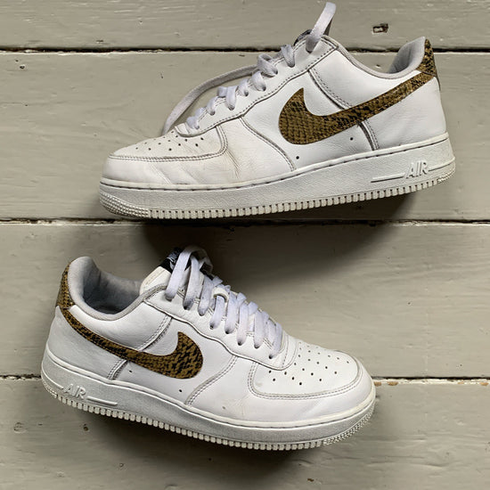Nike Air Force 1 White Snake Swoosh (UK 9)