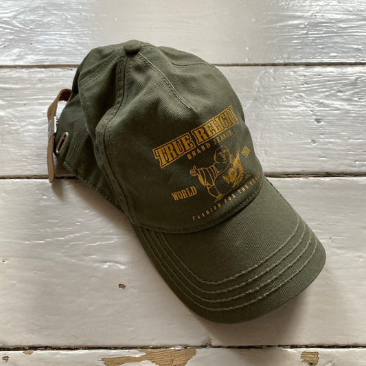 True Religion Stitch Khaki Cap