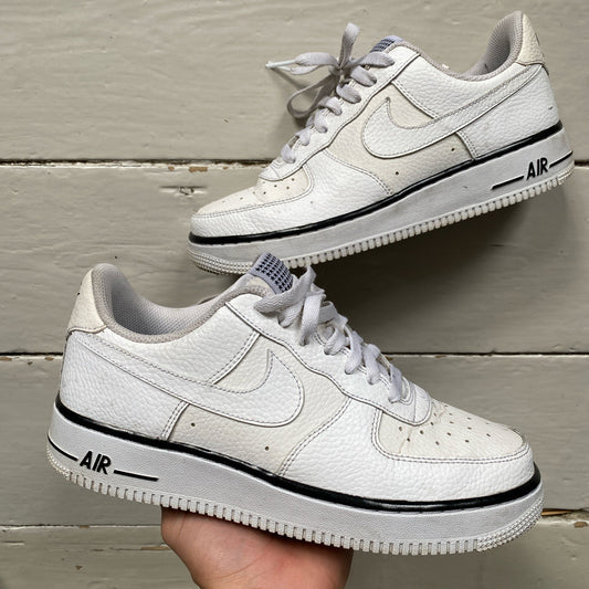 Nike Air Force 1 White and Black (UK 6)