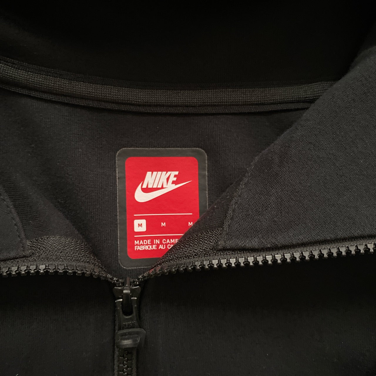 Nike Tech Fleece Black Quarter Zip Hoodie (Medium)