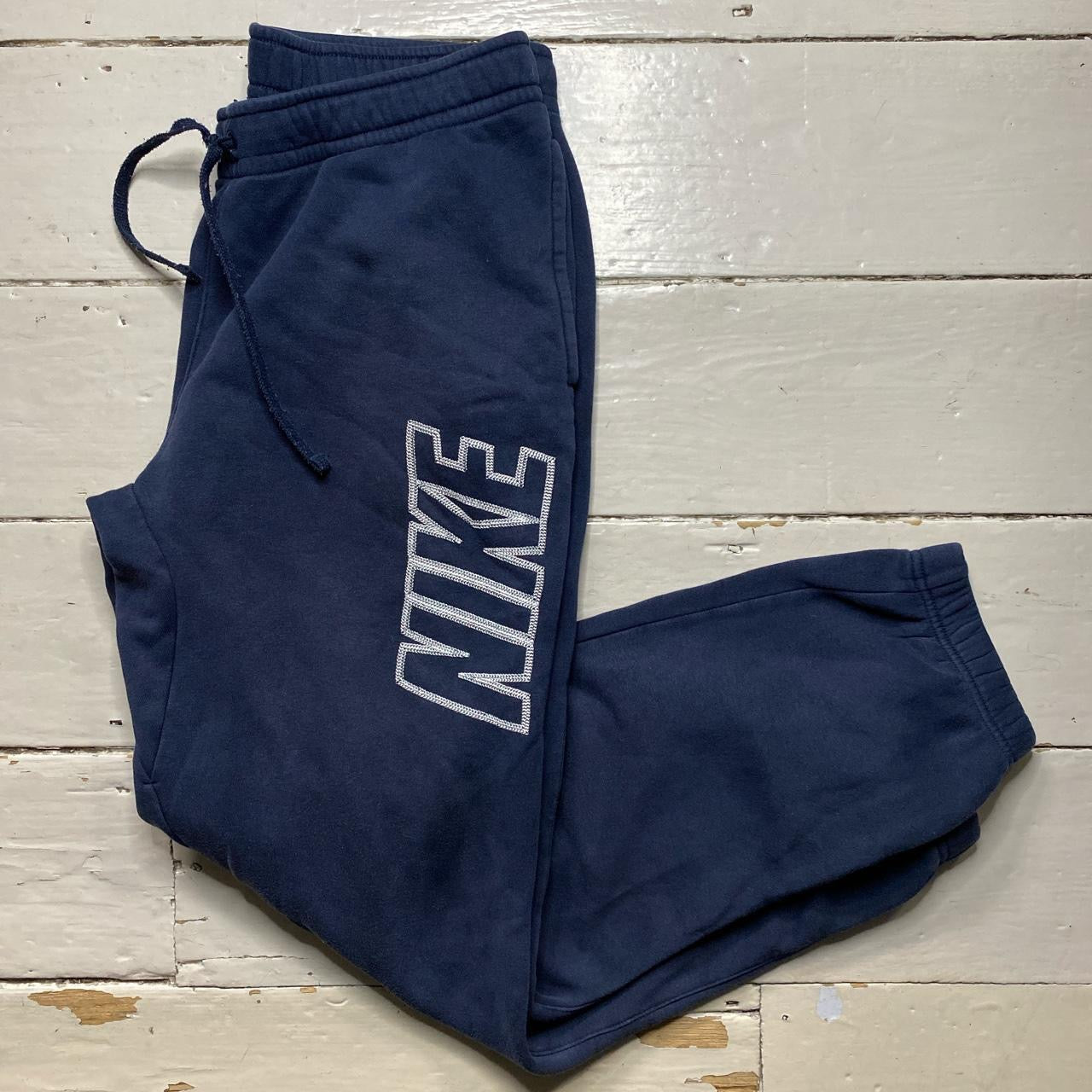 Nike Club Stitch Navy Joggers (Large)