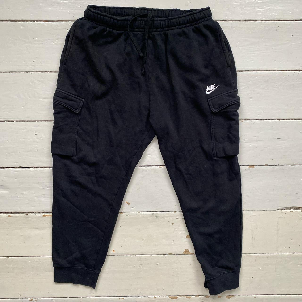 Nike Swoosh Cargo Black Joggers (XXL)