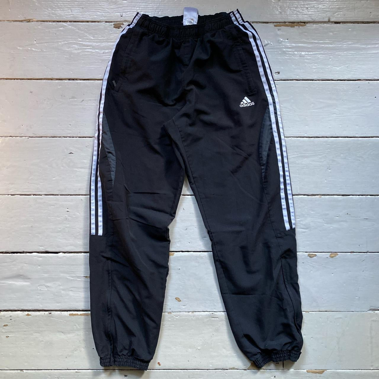 Adidas Black Grey Shell Bottoms (Small)