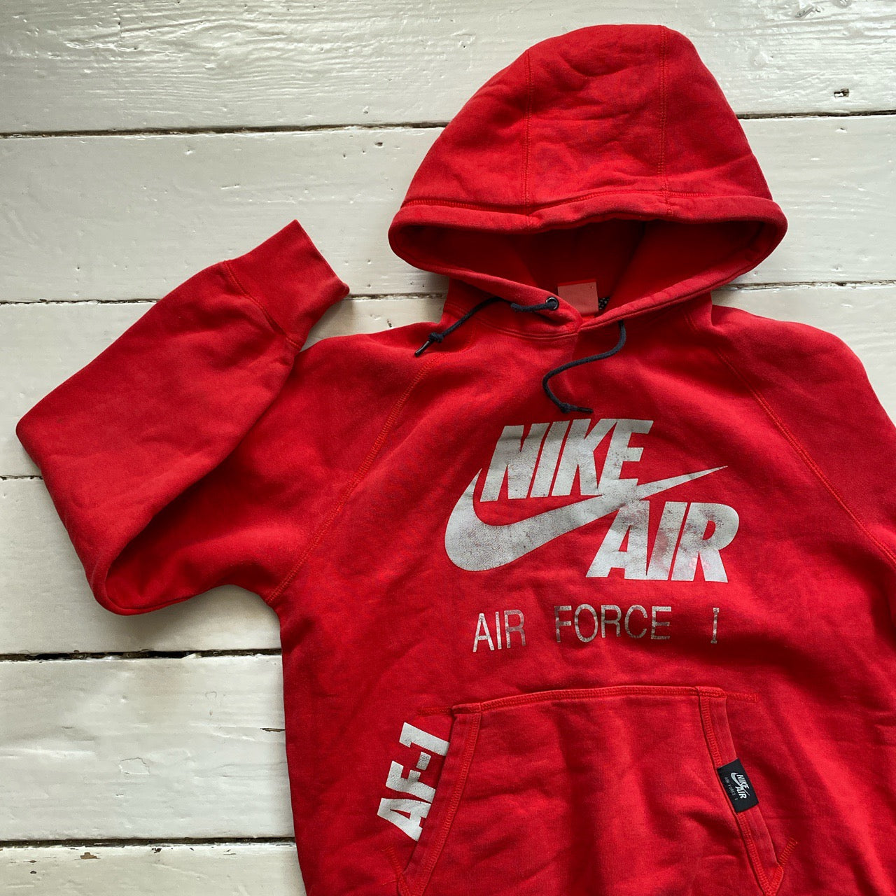 Nike Air Force 1 Red Hoodie (Large)