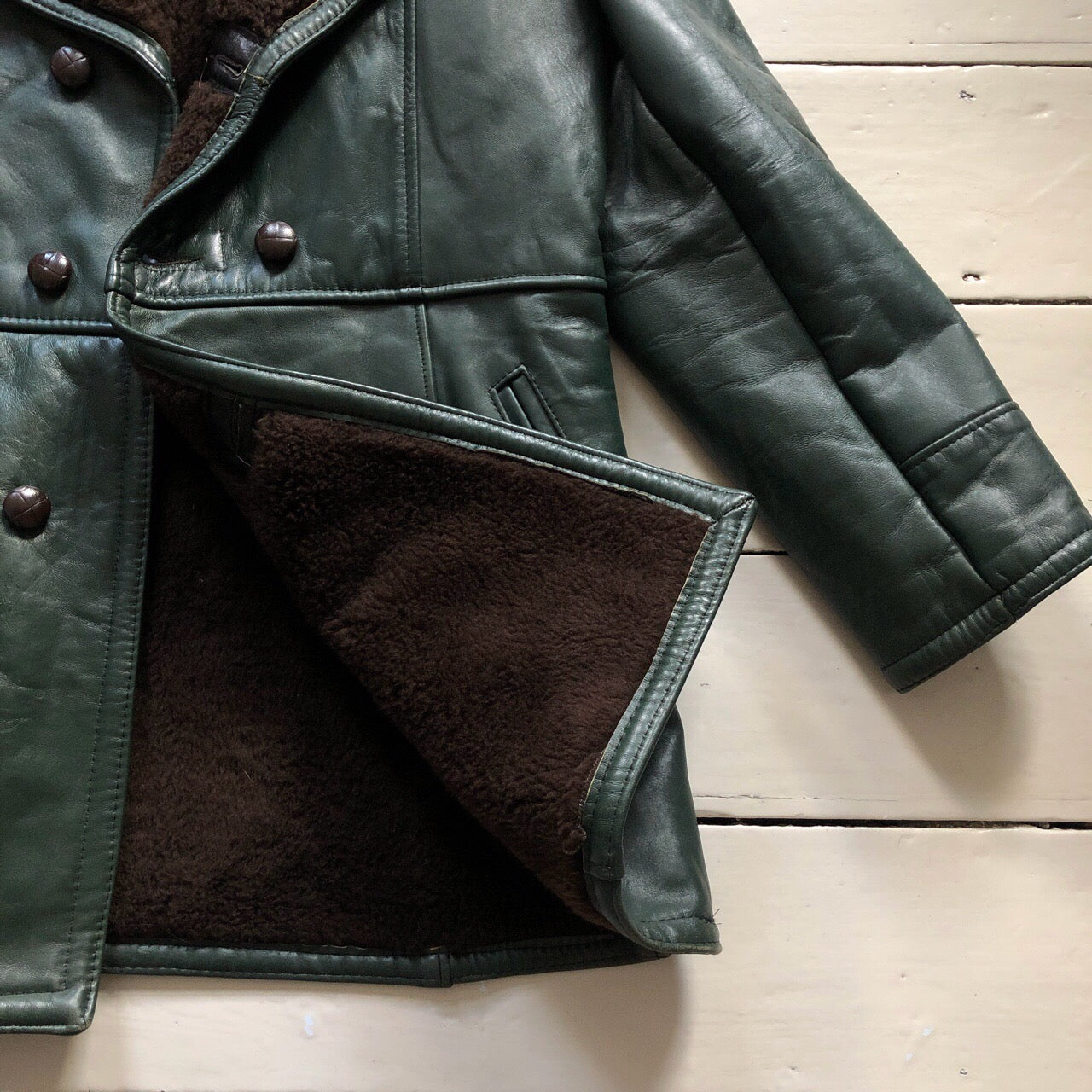 leather sheepskin coat