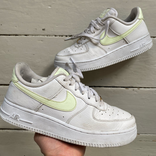 Nike Air Force 1 White Pastel Yellow (UK 6)