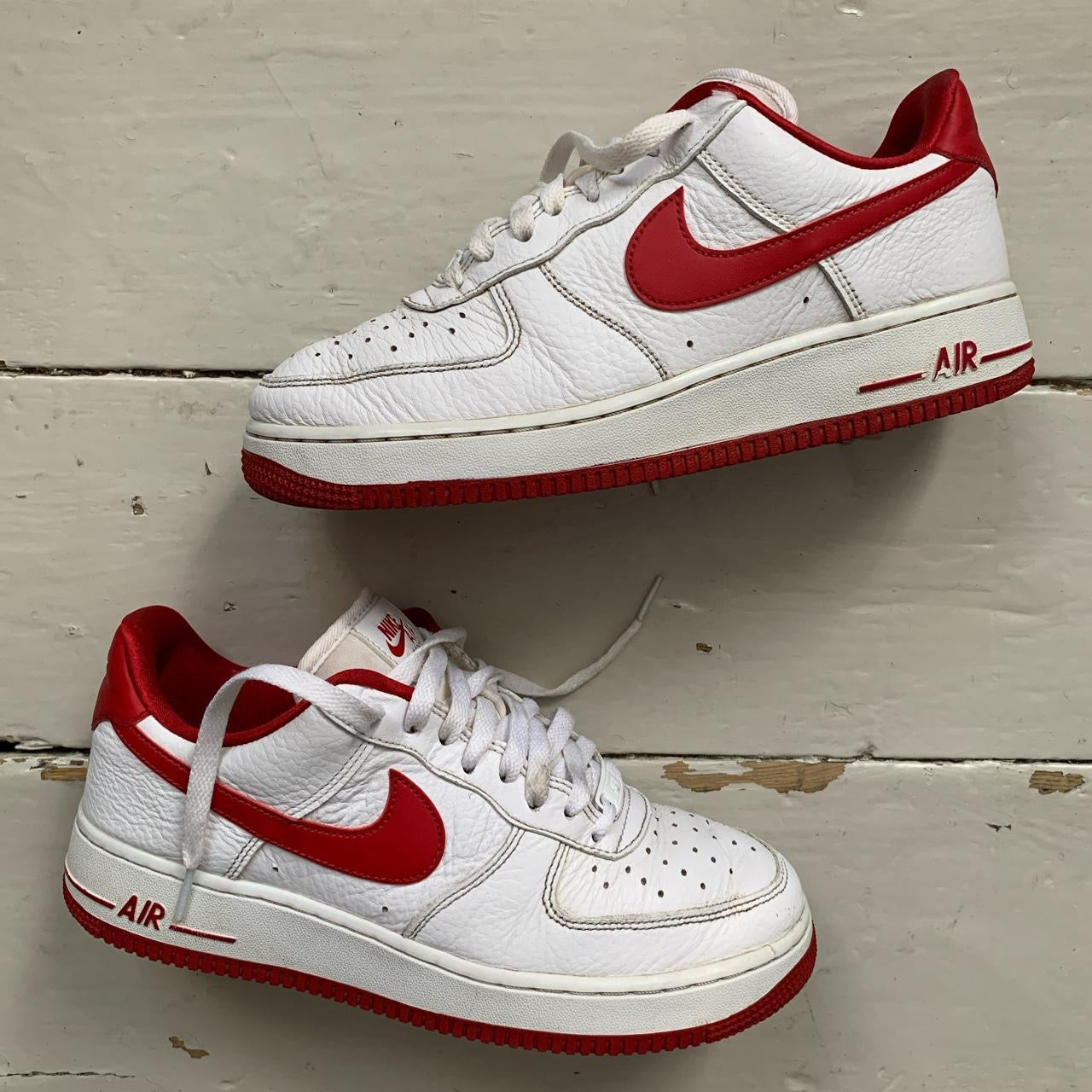 Nike Air Force 1 Red and White (UK 7)