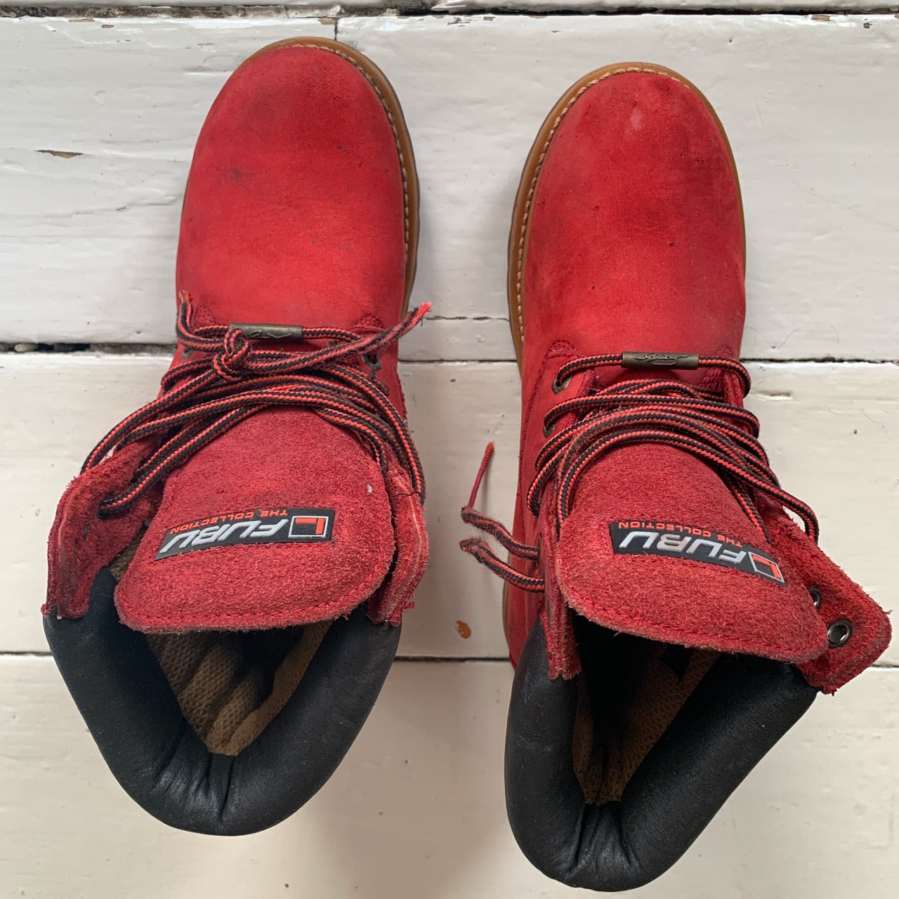 Fubu Vintage Hunter Boots Red (UK 9)