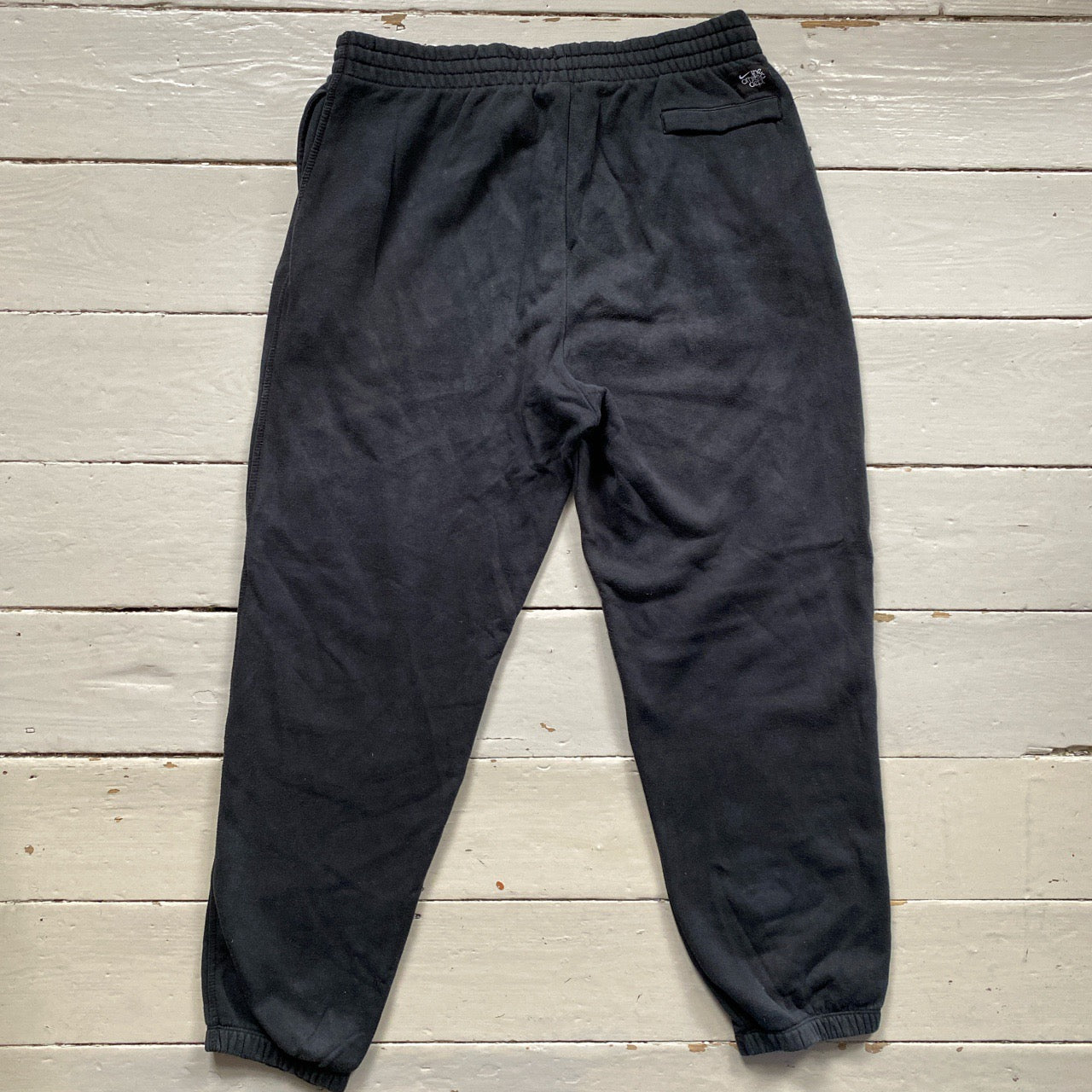 Nike White Swoosh Black Joggers (XXL)