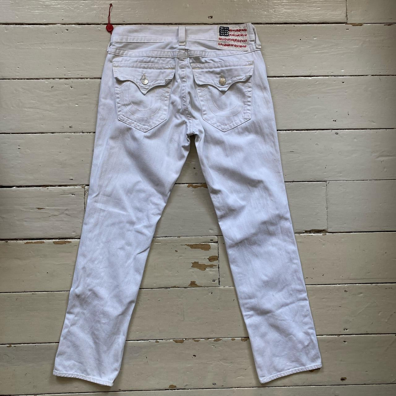 True Religion White Stitch Jeans (32/32)