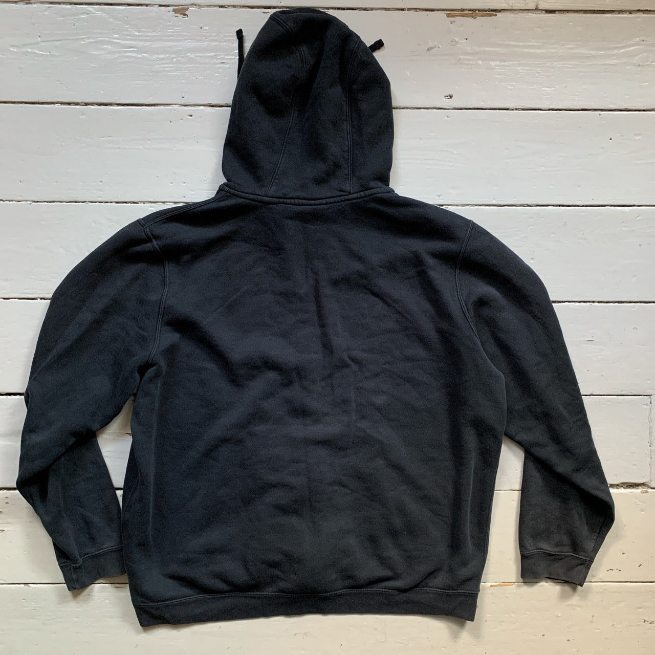 Nike Swoosh Black and White Hoodie (XXL)