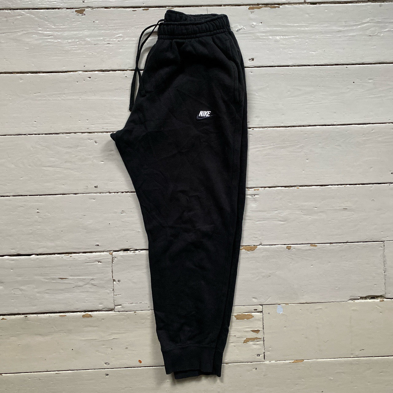 Nike Black White Swoosh Joggers (Large)