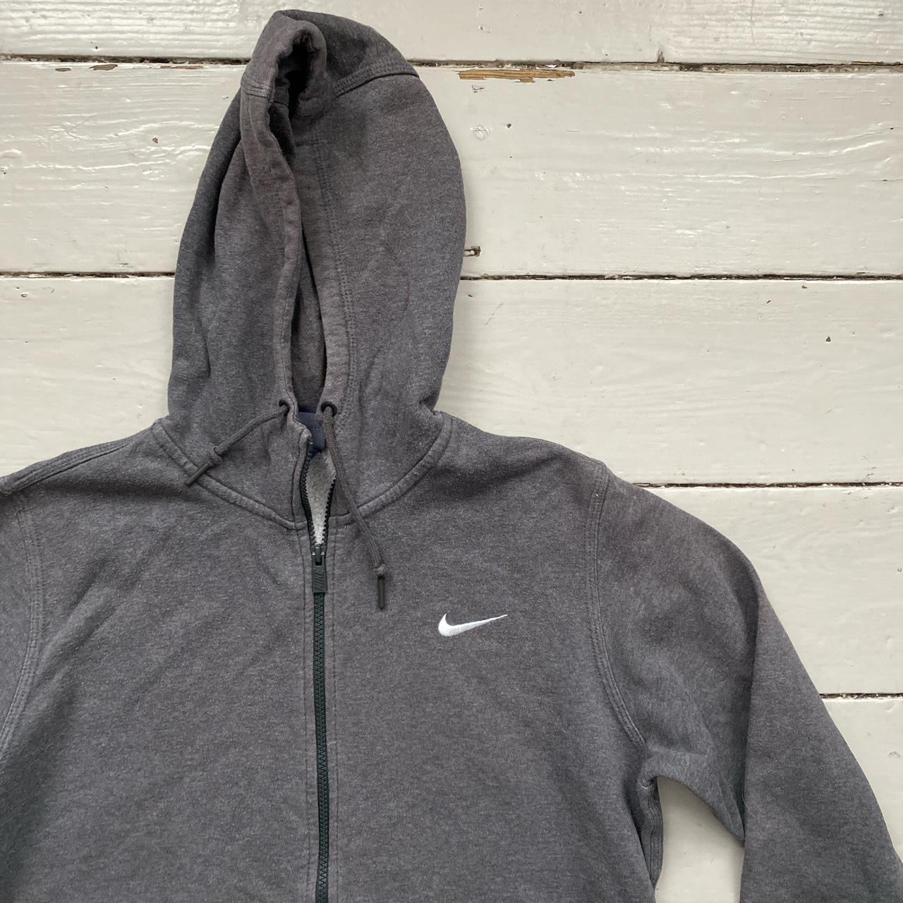 Nike Swoosh Grey Hoodie (Medium)