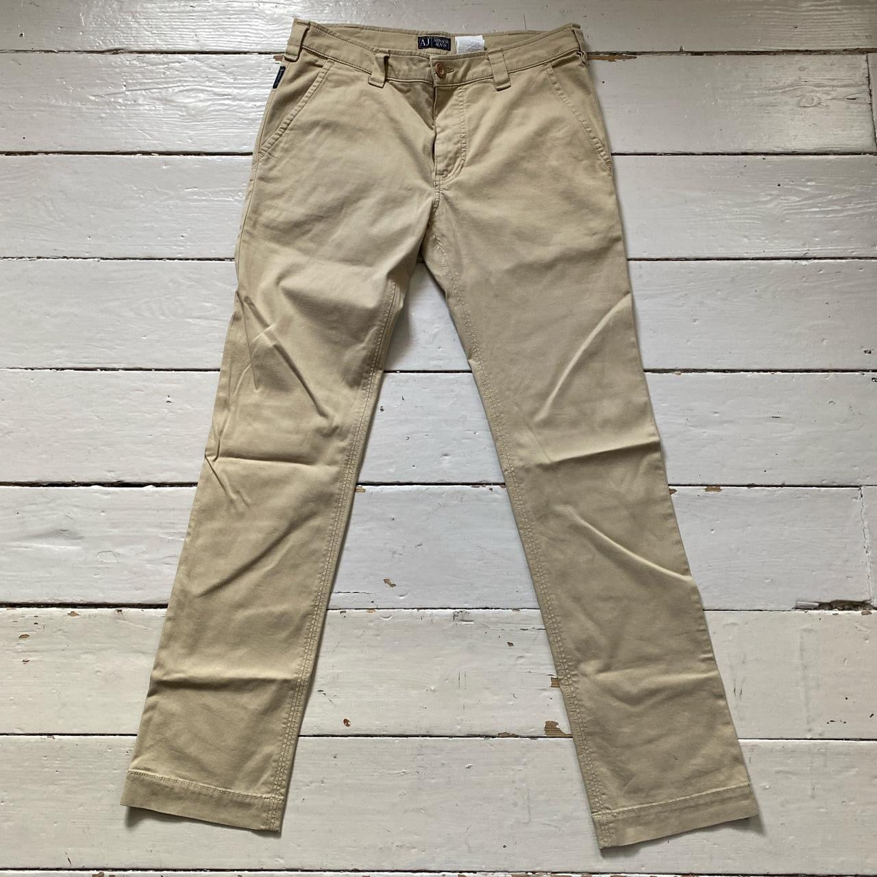 Armani Beige Casual Trousers (Size 14)