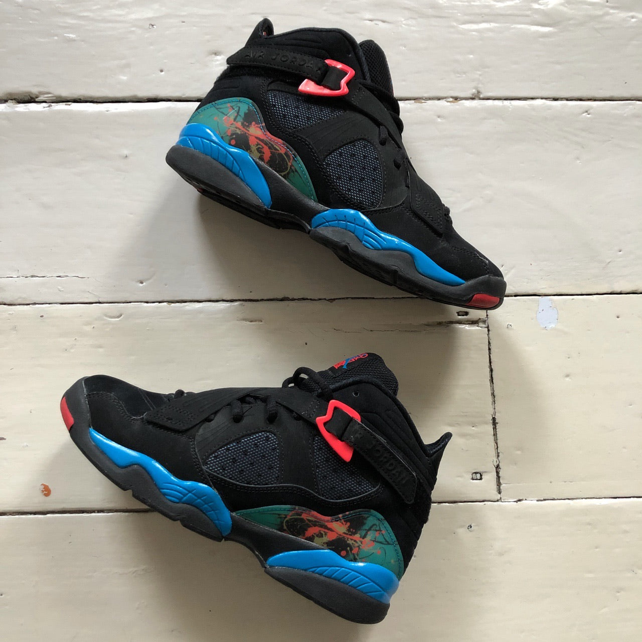 Jordan 8 Black Blue and Red (UK 5.5)