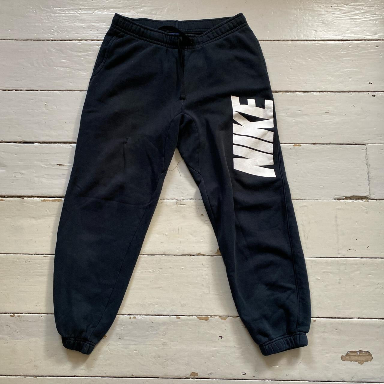 Nike Club Black and White Joggers (Medium)