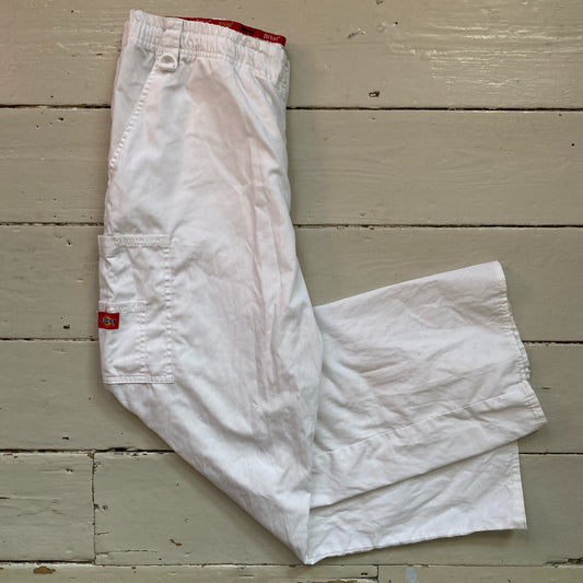 Dickies White Cargo Trousers (Large)