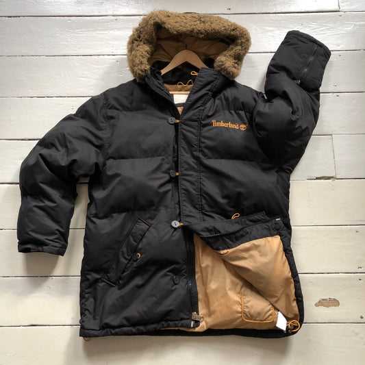 Timberland Vintage Black Puffer Parka (XL)