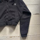 Adidas Black and White Towelling Hoodie (UK 6)